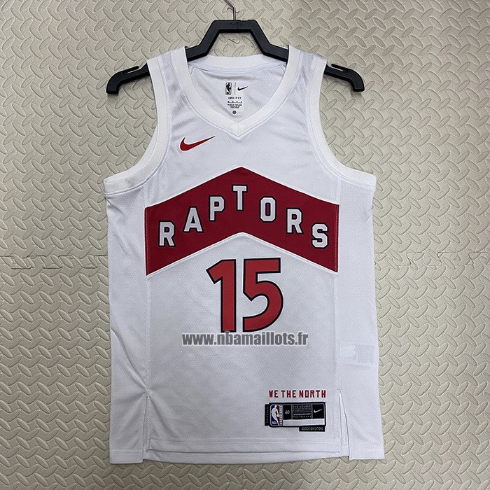 Maillot Tornto Raptors Vince Carter NO 15 Association 2022-23 Blanc